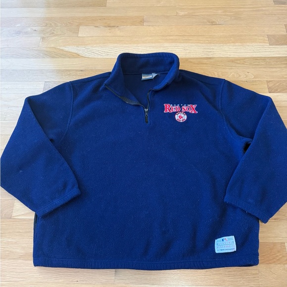 Vintage Y2K Boston Red Sox Quarter Zip Fleece Pullover XL